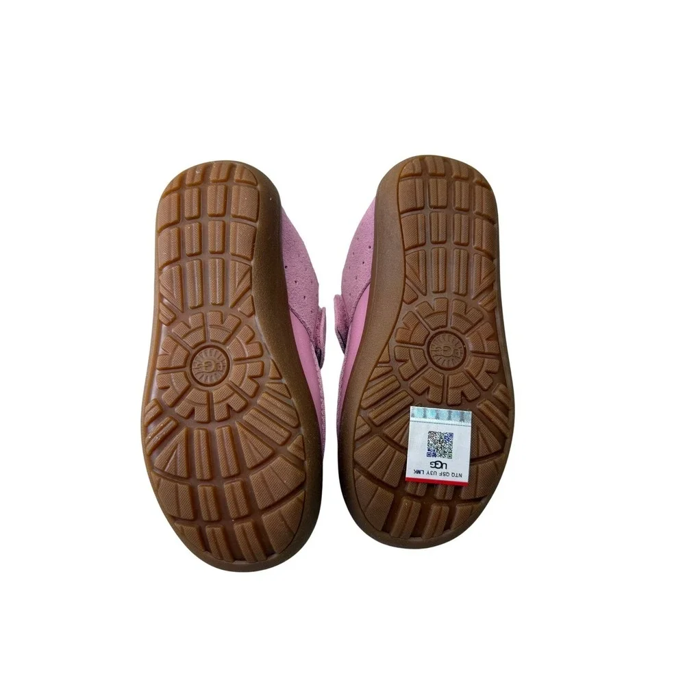 UGG Girls Adventurer Sandals Pink Rose Suede Washable 1166714T Size 9T NEW